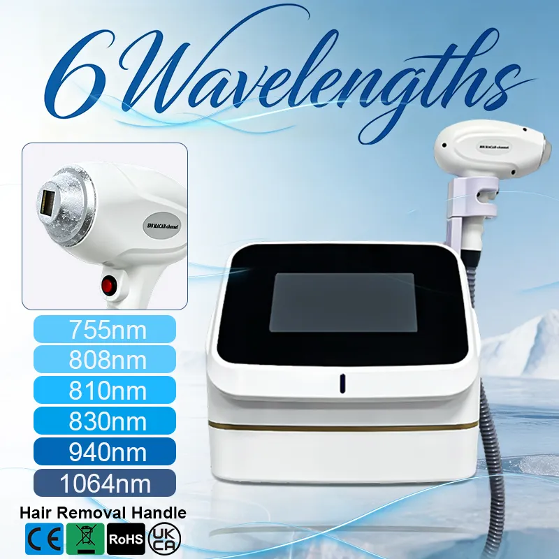 Professional 6000W Desktop Diode Laser Hair Removal Machine | 10 Bars, 6 Wavelengths - Image 2
